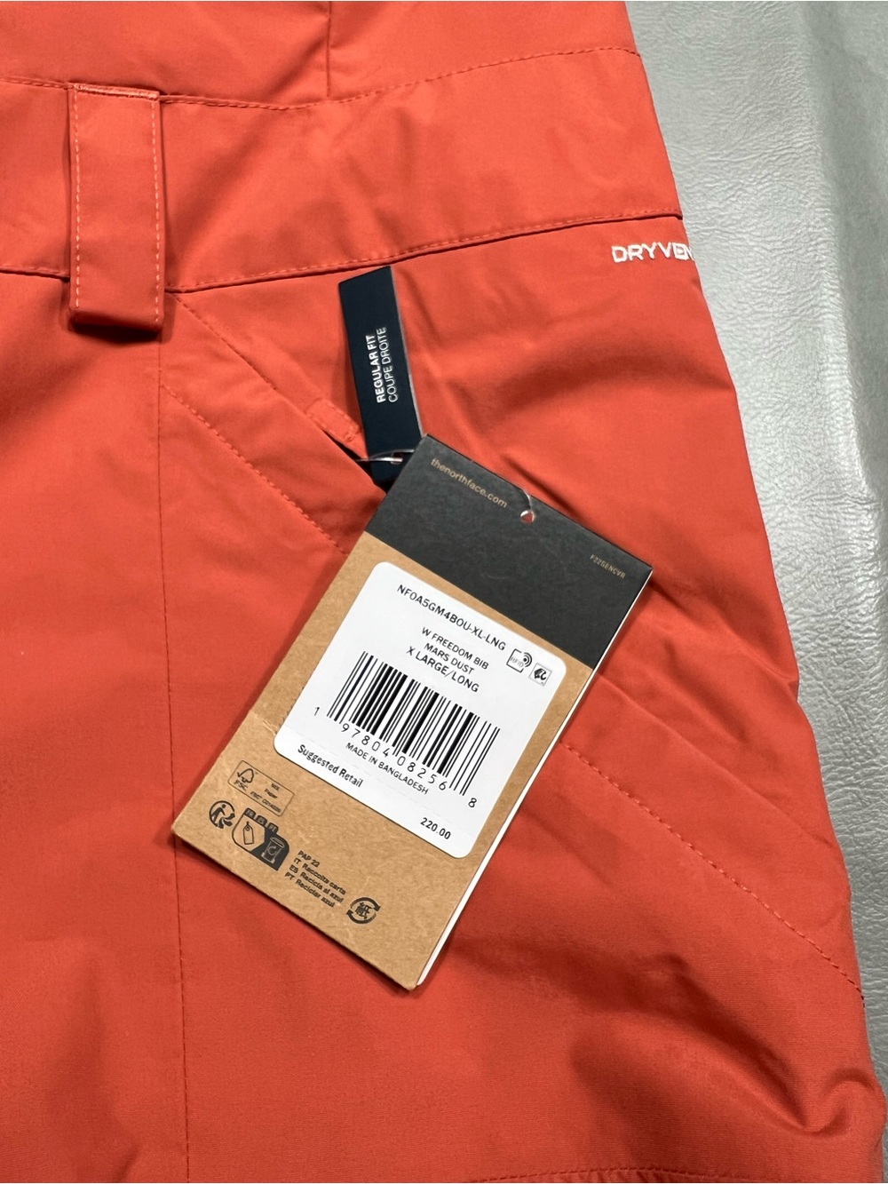 The North Face Women's Freedom Bib Waterproof Built-in Gaiter Size XL Long NWT - Picture 6 of 15